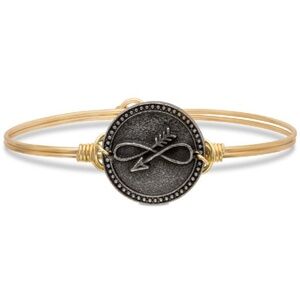NWT Luca + Danni Embrace the Journey Infinity Gold Bangle Bracelet Regular 7.5"